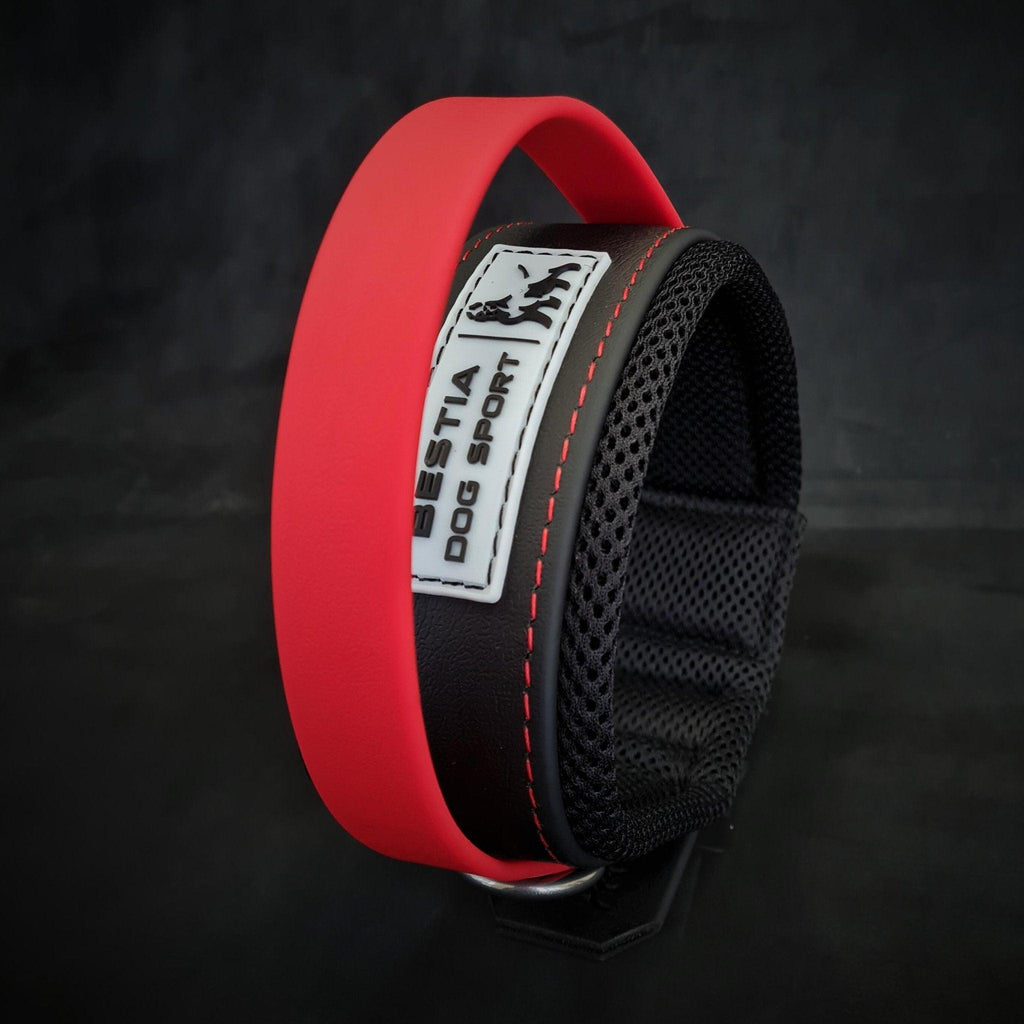 BESTIA Handle Collar — Black with Red Handle