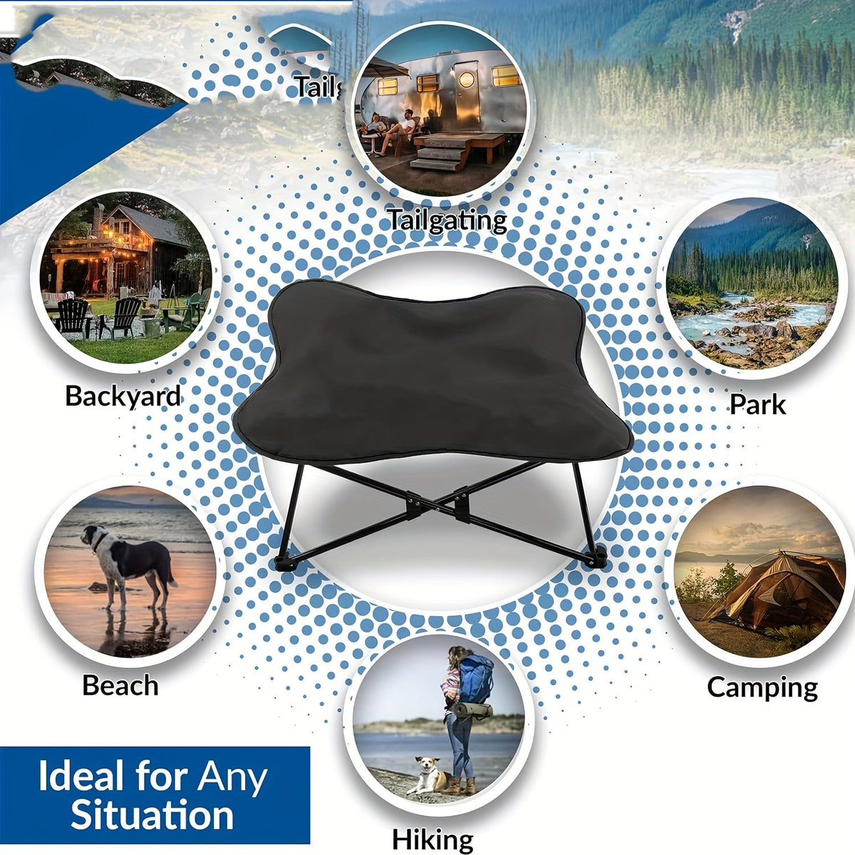 Portable Elevated Dog Bed